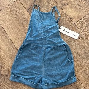 Feather 4 Arrow denim romper. Size 18 months